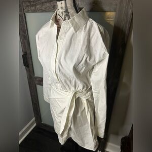 White Button Up Shirt Dress